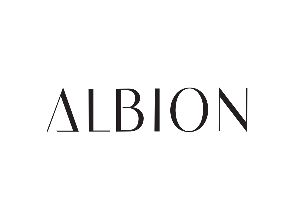 グランルミエで取り扱うスキンケアブランド ALBION（アルビオン）のロゴ